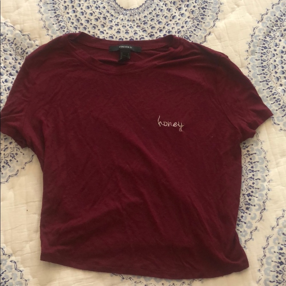 Marron forever 21 t shirt